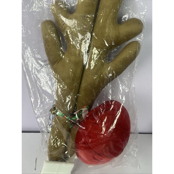 Reindeer Car Costume Kit Antlers Nose Rudolph Set Reindeer Christmas Holiday - Picture 2 of 7